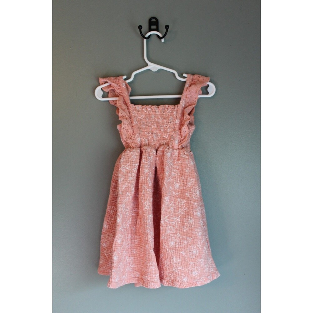 Rachel Zoe Baby Girls 3T 100% Cotton Dress Sleeveless Peach Pink